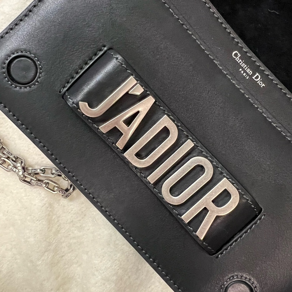 Christian Dior J'Adior Black Smooth Calf Skin Embroidered Mosaic Mirror … - Picture 12 of 12